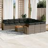 vidaXL Garden Sofa Set Grey