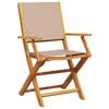 vidaXL Garden Chair Set of 4 Taupe