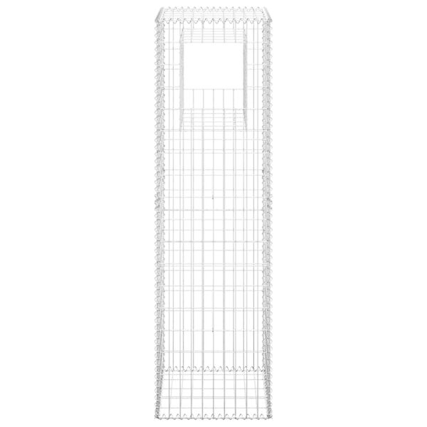 vidaXL Gabion Basket Post 19.7"x19.7"x70.9" Iron