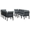 vidaXL Garden Lounge Set Black and Grey