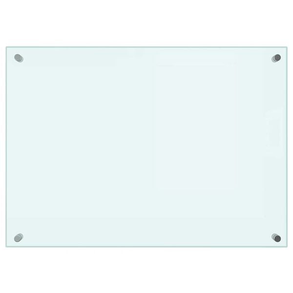 vidaXL Kitchen Backsplashes 2 pcs White 27.6"x19.7" Tempered Glass