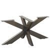 vidaXL Coffee Table Leg Spider Shape Natural Steel 38.6 x 22.8 x (16.5-16.9) " Steel