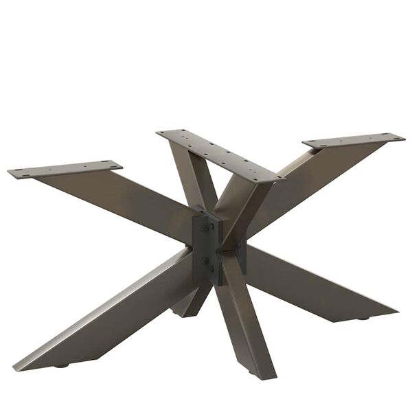 vidaXL Coffee Table Leg Spider Shape Natural Steel 38.6 x 22.8 x (16.5-16.9) " Steel