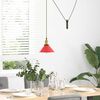 vidaXL Pendant Light Gloss Red Metal Medium Adjustable Armrests