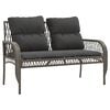 vidaXL Garden Sofa Set Grey Poly Rattan Medium Durable Garden Sofa Set