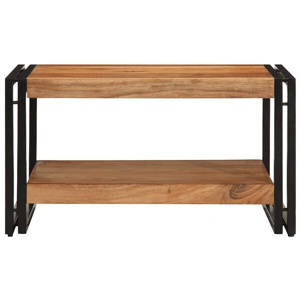 vidaXL Coffee Table Brown Solid Acacia wood, Iron Medium Durable