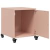 vidaXL Bedside Cabinet Set of 2 Pink Cold-rolled steel Bedside Cabinet