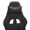 vidaXL Gaming Chair with Footrest Black Faux Leather