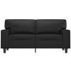 vidaXL 2-seater Sofa Black Faux leather 2-Seater Durable 2-Seater Sofa