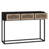 vidaXL Console Table Black Engineered wood, iron Narrow Console Table