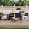 vidaXL Garden Chair Set of 4 Brown, Cream white