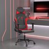 vidaXL Gaming Chair Black and Red Faux Leather