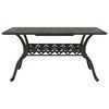 vidaXL Garden Dining Set Bronze Cast aluminum Standard Sits Plenty