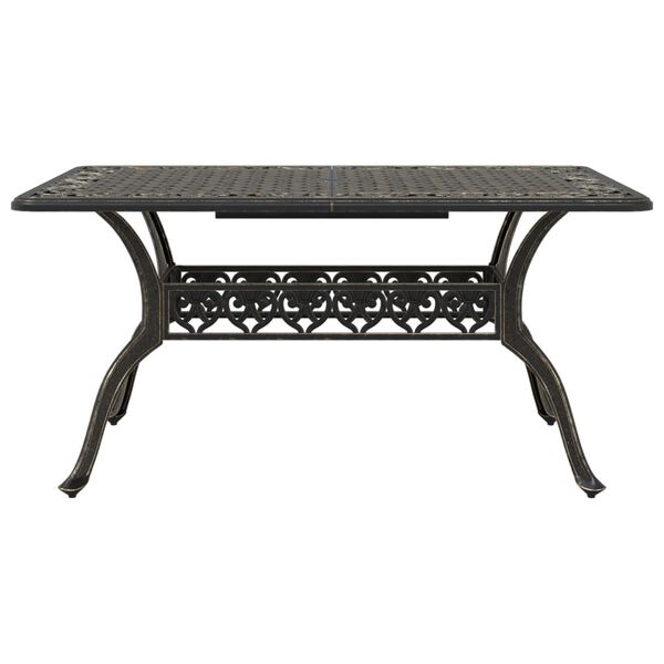 vidaXL Garden Dining Set Bronze Cast aluminum Standard Sits Plenty