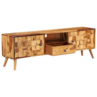 vidaXL TV Cabinet Solid Sheesham Wood with Honey Finish 55.1"x11.8"x15.7"