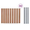 vidaXL Fence Panel Set Brown 139"x73.2" WPC