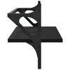 vidaXL Wall Shelf Set of 2 Black Engineered wood, metal Medium