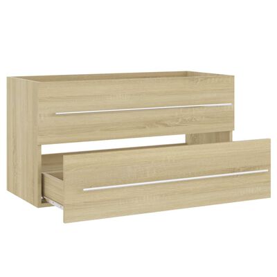 vidaXL 2 Piece Bathroom Furniture Set Sonoma Oak Engineered Wood
