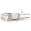vidaXL Day Bed White Solid pine wood Full Expandable Day Bed
