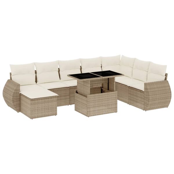 vidaXL Garden Sofa Set Beige