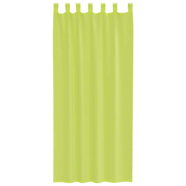 vidaXL Voile Curtains with Tab Top 2 pcs Apple Green