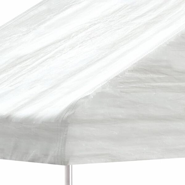 vidaXL Gazebo With Roof White Polyethylene, Galvanized Steel Extra Large