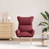 vidaXL Armchair Wine Red 27.17 x 29.13 x 36.61 in Sherpa Fabric