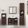 vidaXL Bathroom Furniture Set Brown oak Engineered wood, metal, glass