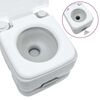 vidaXL Camping Toilet 2 pcs Grey and White High-density polyethylene