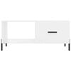 vidaXL Coffee Table High gloss white Engineered wood, Iron