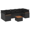 vidaXL Garden Sofa Set Black
