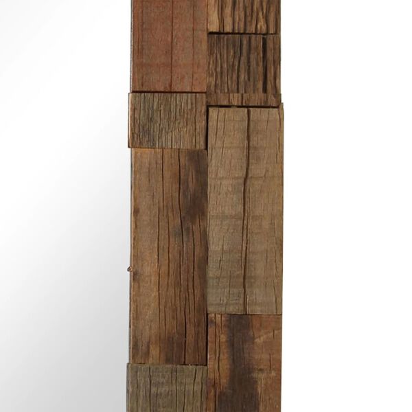 vidaXL Mirror Various shades of brown Solid reclaimed wood, glass