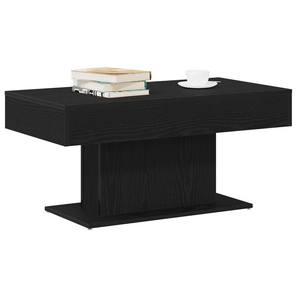 vidaXL Coffee Table Black Oak 37.80 x 19.69 x 17.72 in Engineered Wood