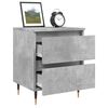 vidaXL Bedside Cabinet Concrete Grey Engineered wood, iron Medium