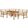 vidaXL Patio Dining Set Natural Solid Acacia Wood Standard Modular
