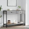 vidaXL Console Table Grey Sonoma Engineered Wood Narrow Adjustable Feet