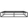 vidaXL Bed Frame Black Powder-coated metal Super King Durable