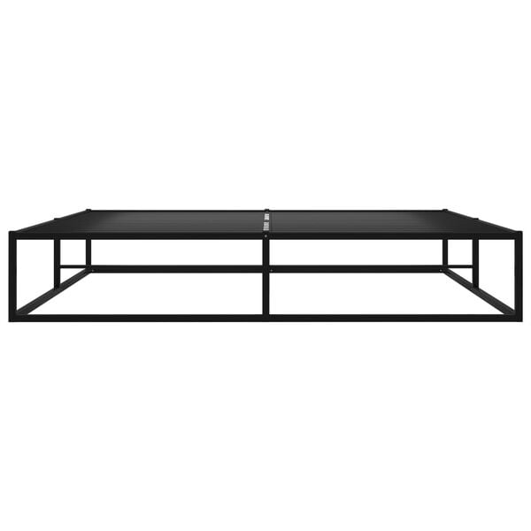 vidaXL Bed Frame Black Powder-coated metal Super King Durable