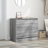 vidaXL Shoe Cabinet Grey Sonoma Engineered Wood Medium Modern