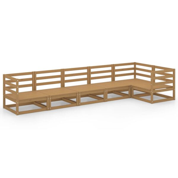 vidaXL Garden Lounge Set Honey brown Solid pinewood Medium Modular