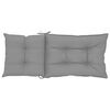 vidaXL Garden Highback Chair Cushions 4 pcs Gray 47.2"x19.7"x2.8" Fabric