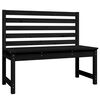 vidaXL Garden Bench Black Solid pine wood Standard Durable