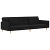 vidaXL Sofa Bed Black 100% polyester, wood, plastic, foam Large