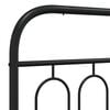 vidaXL Bed Frame Black Steel 72 x 84 in Bed Frame Rectangular Modern