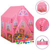 vidaXL Play Tent Pink 170T polyester, PVC 27.2 x 37.0 x 40.9 in