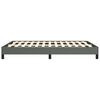 vidaXL Bed Frame Dark Grey Polyester, Plywood, Engineered Wood Full Size