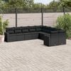 vidaXL Garden Sofa Set Black PE rattan Large Modular Garden Sofa Set