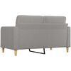vidaXL 2-Seater Sofa Light Gray 55.1" Fabric
