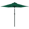 vidaXL Garden Parasol Green Polyester, Steel Large Tiltable