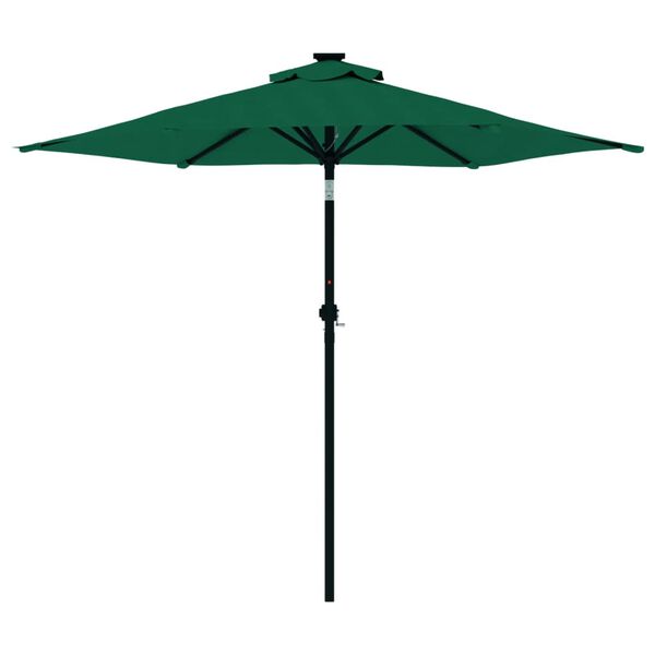 vidaXL Garden Parasol Green Polyester, Steel Large Tiltable